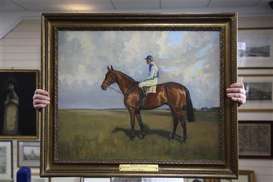 § Peter Biegel (1913-1987) The Sterope with jockey up (Cambridgeshire 1948 and 1949), Royal Hunt Cup 1949, Duke of York Stakes 1949 etc